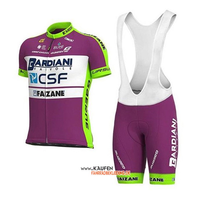 Bardiani Csf Kurzarmtrikot 2020 und Kurze Tragerhose Fuchsie Wei